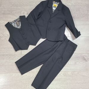 Boys Toddler 3 Piece Formal Suit Tuxedo Set